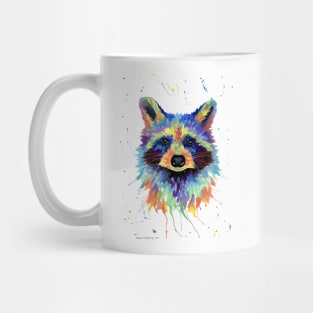 Multicolour Raccoon Art Mug